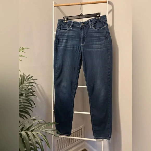 PAIGE Dark Blue Women's Jeans - Picture 4 of 10